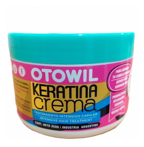 Imagen 1 de 3 de Keratina En Crema - Otowil - Pote X 250grs