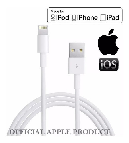 Cable Cargador Datos Original Apple iPhone 5 5s 6 7 Plus 1m