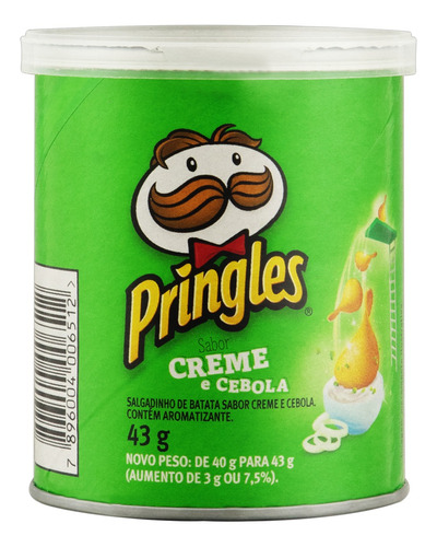 Salgadinho de Batata Pringles creme e cebola 43 g