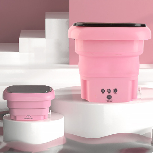 Cubo De Lavado Portátil, Mini Lavadora, Centrifugado Y Desag