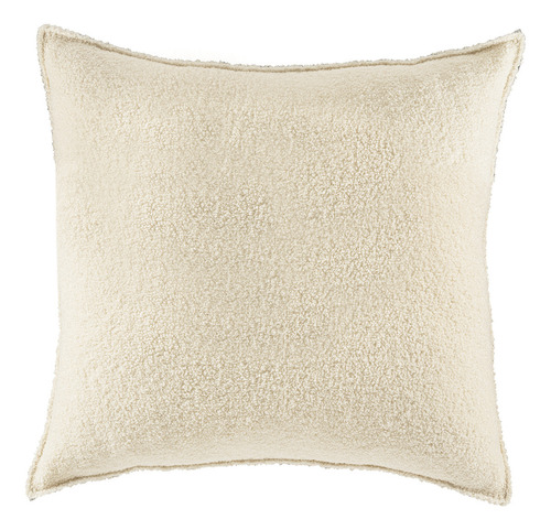 Funda De Almohada Estilo Europeo Xl Textura Bucle Beige Tipo Borrega Marca Vianney