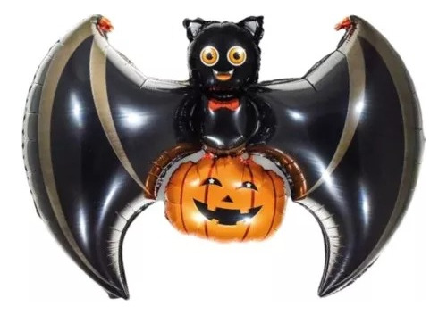 Globo Metalizado Murciélago Calabaza Halloween 36 Pulgadas