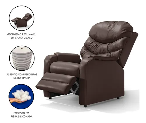 Mag Outlet Sillón reclinable Daddy's - Lujo - Color Corino Brown