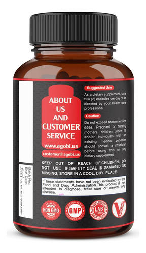 Suplemento Para Hombre Ayuda Aumentar Masa Muscular 60 Cáps.