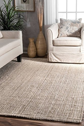 Nuloom Ashli Handwoven Solid Yute Rug, 5' X 8' , Nat