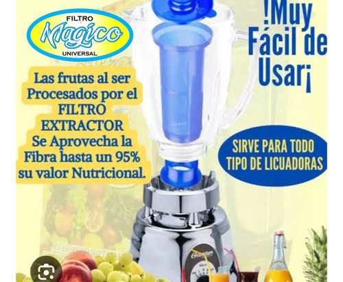 Filtro Magico Universal Para Licuadora Envio Gratis Azul