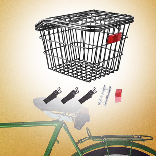 Para M Cesta Trasera Para Bicicleta, Estante De Negro Con