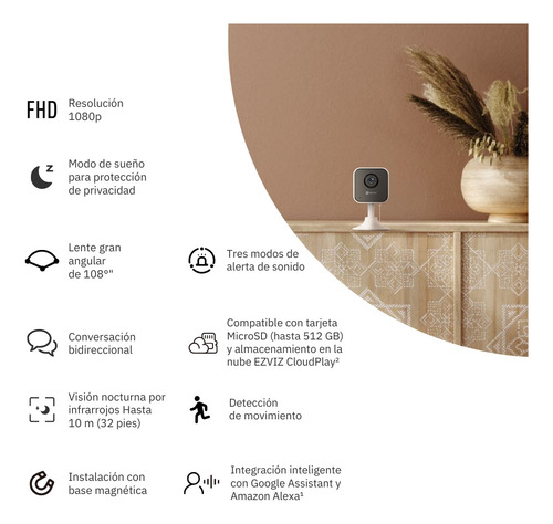 Kit De Cámaras De Seguridad H6c Full Hd + H1c + 64g - Ezviz