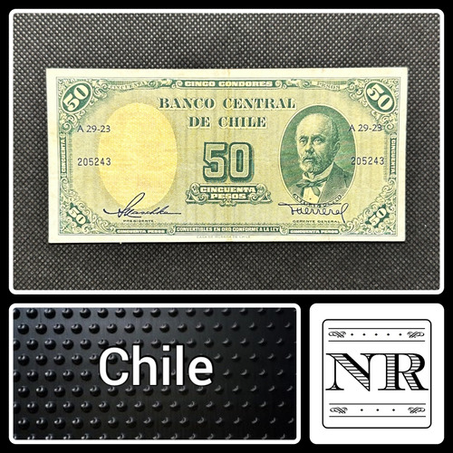 Chile - 50 Pesos - Año 1959 - P #121 - Aníbal Pinto