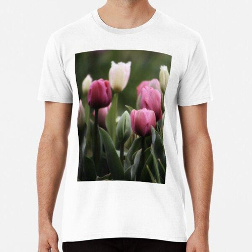 Remera Flores De Tulipanes En Primavera Algodon Premium 