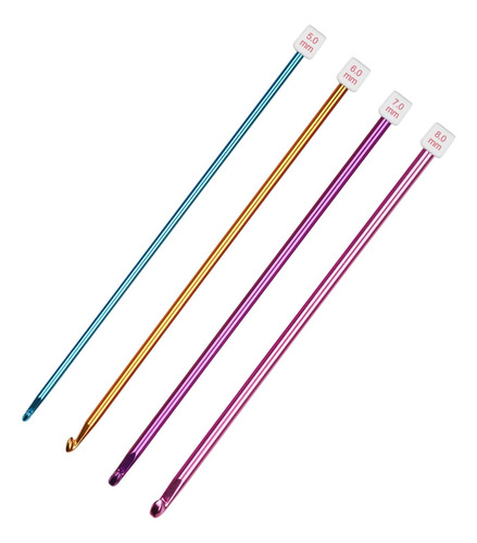 Ganchos De Crochet Largos 5.0 Mm 6.0 Mm 7.0 Mm 8.0 Mm Agujas