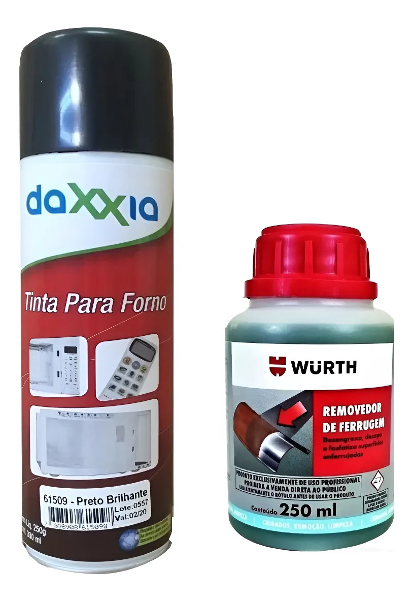 Kit Tinta + Removedor Ferrugem Restaurar De Forno Microondas