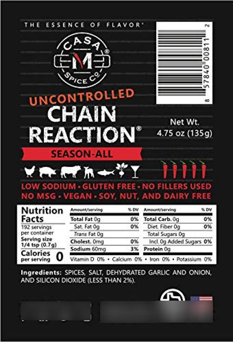 Regalos De Condimentos Casa M Spice Co® Chain Reaction® Sin