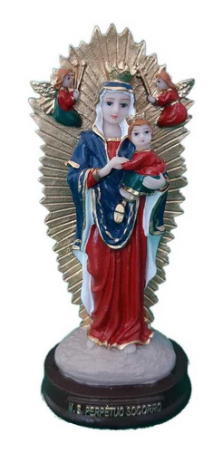 Imagem 1 de 4 de Nossa Senhora Do Perpétuo Socorro Imagem Em Resina Com 15 Cm
