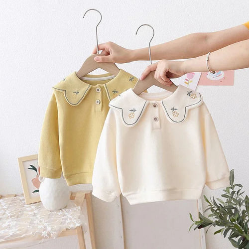 Sudadera Con Capucha De Algodón Con Bordado Floral Para Niña