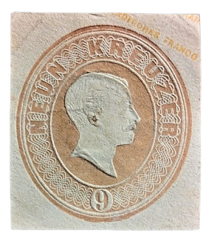 Austria, Recorte Entero 9kr Marrón Relieve 1870 Nuevo L19519