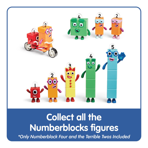 Conjunto De Bonecos De Ação Hand2mind Numberblock Four W/ Te