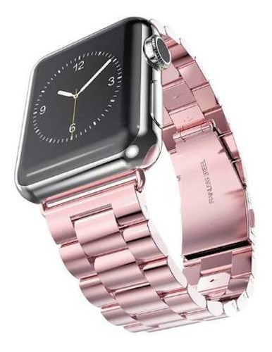 Imagem 1 de 1 de Pulseira Aço Inox Para Apple Watch 42/44mm - Rosê / Jetech
