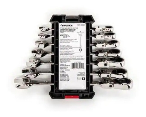 Set De Llaves Husky Flex Ratcheting Sae Combo Wrench 7 Pzs