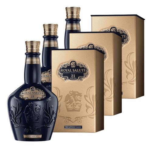 Whisky Royal Salute. 21 Años The Signature Blend Pack 3