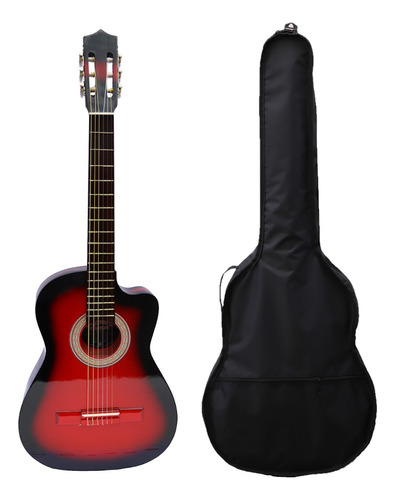 Guitarra Acústica Curva Con Funda