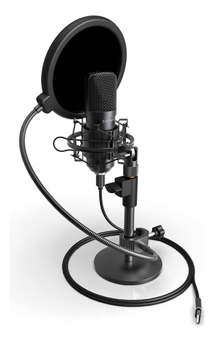 Micrófono Usb Amcrest Para Grabaciones De Voz, Podcasts Y...