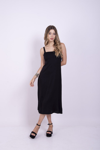 Vestido Lia Semi Largo De Rose Amarela Para Mujer