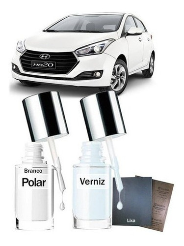 Tinta Tira Risco Hyundai Hb20x Evolution 2015 Branco Polar