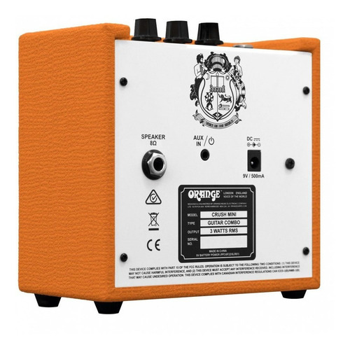 Orange Crush Mini Amplificador De Guitarra De 3 Watts