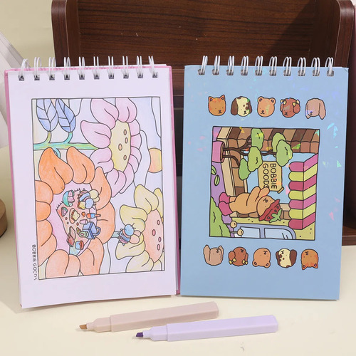 Libro De Colorear Bobbie Goods Para Adultos Y Adolescentes,