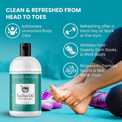 Jabon Corporal De Arbol De Té Antiséptico Elimina Hongo Olor