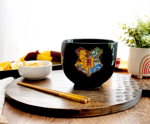 Juego De Vajilla Ramen De Cerámica Con El Escudo De Hogwarts