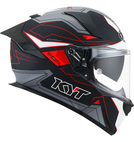 Capacete Kyt R2r Led Preto Fosco Cinza