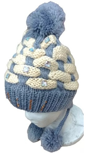 Gorro Lana Con Pompon Y Peluche Interno