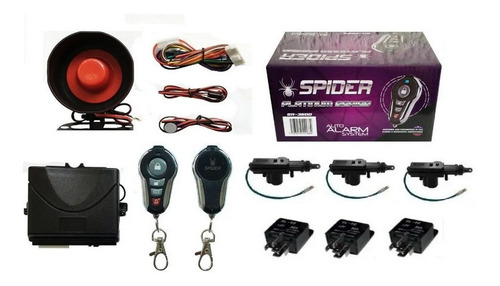 Alarma Spider Sr-3600 Con 3 Seguros Electricos Y 3 Relays