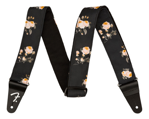 Fender Floral Straps Strap Correa Tahali Para Guitarra Negro