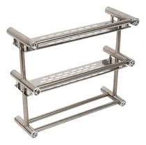 Comprar Mueble organizador de baño GB Green Bazar Organizador de acero inoxidable color plateado - 40cm x 38cm x 15cm