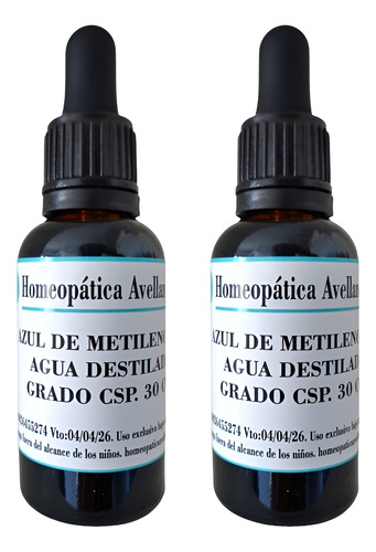 Promo 2x1 + Envio Gratis! 2% Azul De Metileno Grado Usp 30cc