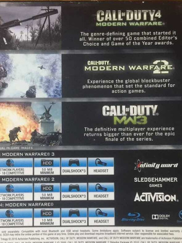 Call Of Duty Modern Warfare Trilogy Ps3 (Usado)