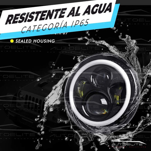 Faros Led Ángel Ojo 7 Wrangler Jeep Vocho Redondos