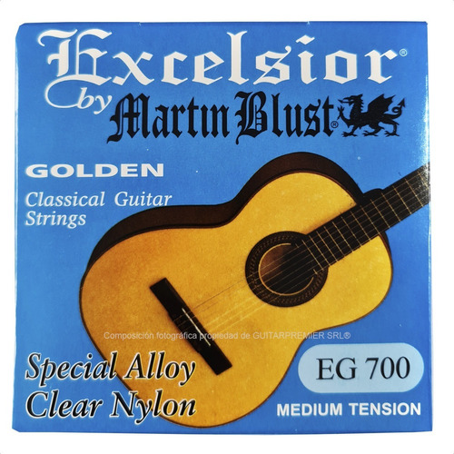 Imagen 1 de 8 de Cuerda Encordado Guitarra Criolla Clasica Martin Blust Eg700
