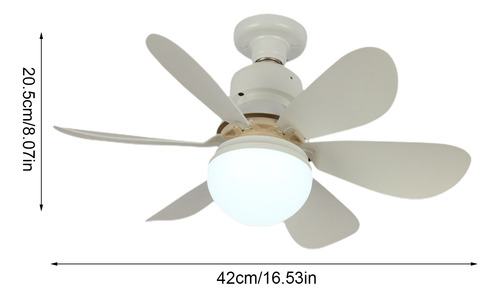 Luz Del Ventilador De Seis Aspas Con Control Remoto