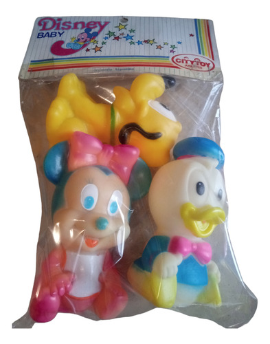 Muñecos Disney Juguete Antiguo Set X 3 Pluto Minnie Donald