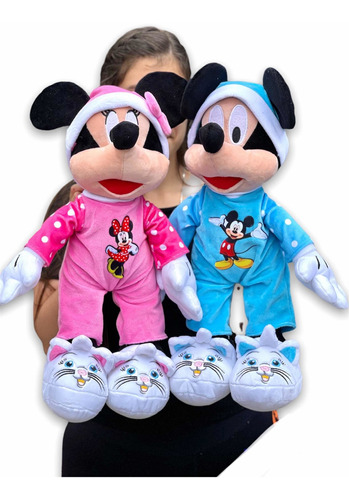 Minnie Mouse Mickey Mouse Pijama Pareja 52cm Perfumados