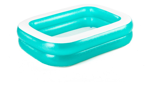 Pileta inflable rectangular Bestway 54005 de 201cm x 150cm x 51cm 450L celeste caja