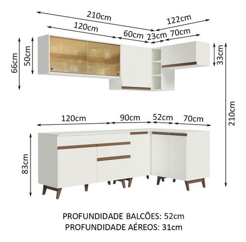 Madesa Gabinete Integral Esquinero 332cm Reims Blanco 02