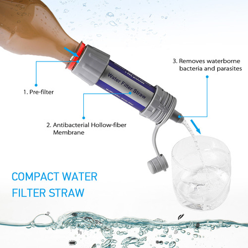 Purificador De Bebida Straw Outdoor Para Filtração De Acampa