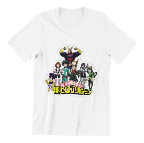 Polera Unisex My Hero Academia Anime Otaku Algodon Estampado