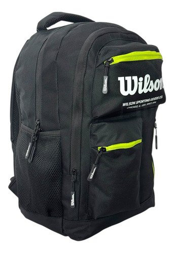 Mochila Wilson Original Juvenil Moderno Wls221-bp424b Negro Liso