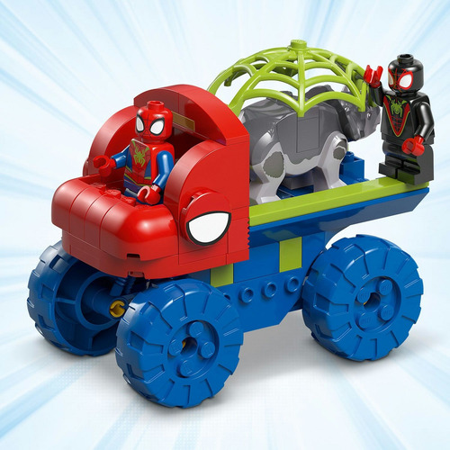LEGO® Marvel Spidey y sus Sorprendentes Amigos Vehículo Todoterreno Dinosaurio y Equipo Spidey al Rescate 11199; auto de juguete 4+